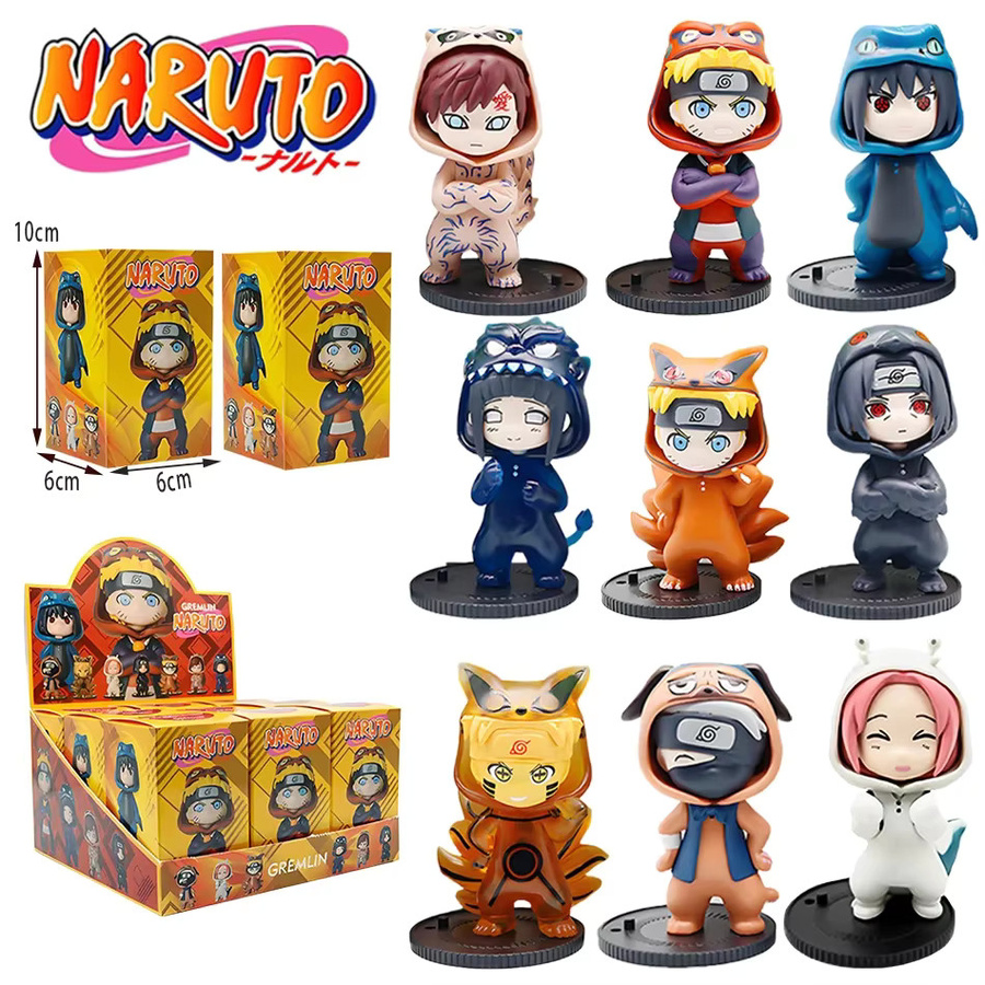 Bandai Naruto Pyjama-Serie Blind Box Actionfiguren, Sasuke Kakashi Kostüm-Design, Einzelfigur - Bild 3