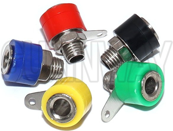 GUXINWAY Banana-Stecker Set mit 10 Stück in Grün, Rot, Blau, Schwarz und Gelb, 4 mm Banana Binding Post Buchse Adapter für DIY-Projekte - Bild 1