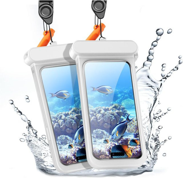 Bai Fen Bai-Digital 3C Wasserdichte Handytasche IPX8 mit hoher Empfindlichkeit für iPhone 14 Pro (6,1 Zoll), Transparent/Weiß - Bild 1