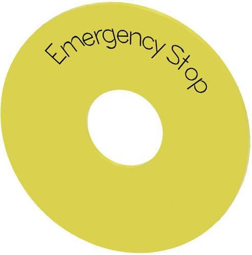 Siemens Unterlegscheibe rund Ø 75mm für Emergency Stop in Gelb und Schwarz, 10 Stück - Bild 1