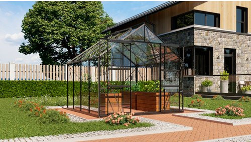 VITAVIA Gewächshaus Mars Plus 6700 aus Aluminium in Grau, B/H/T: 195 x 197 x 131 cm - Bild 1