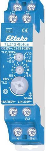 Eltako Treppenlichtzeitschalter TLZ12-8plus für Hutschiene mit Drehschalter, 230V - Bild 1