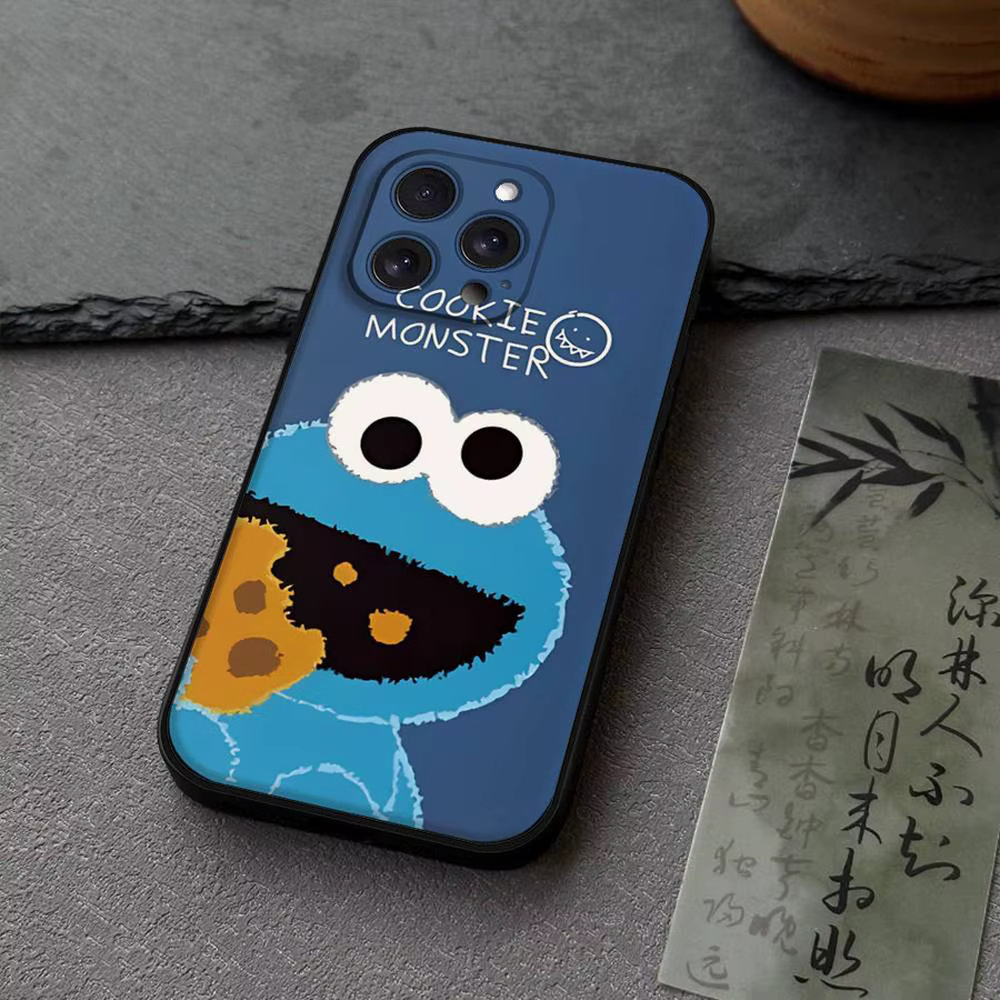 S-Sesame S-Street Schutzhülle aus weichem TPU für iPhone 11 bis iPhone 17 Pro Max Plus Mini in Blau - Bild 2