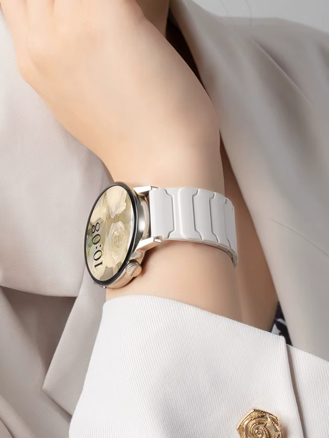 Uhrenarmband Silikon, magnetisch, 22 mm, Weiß, Unisex - Bild 3