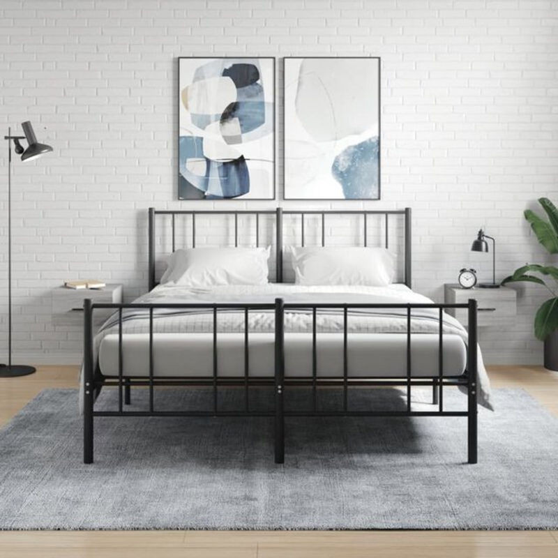 Vidaxl Wand-Nachttische 2er-Set in Grau Sonoma, B/T/H: 35 x 35 x 20 cm - Bild 1