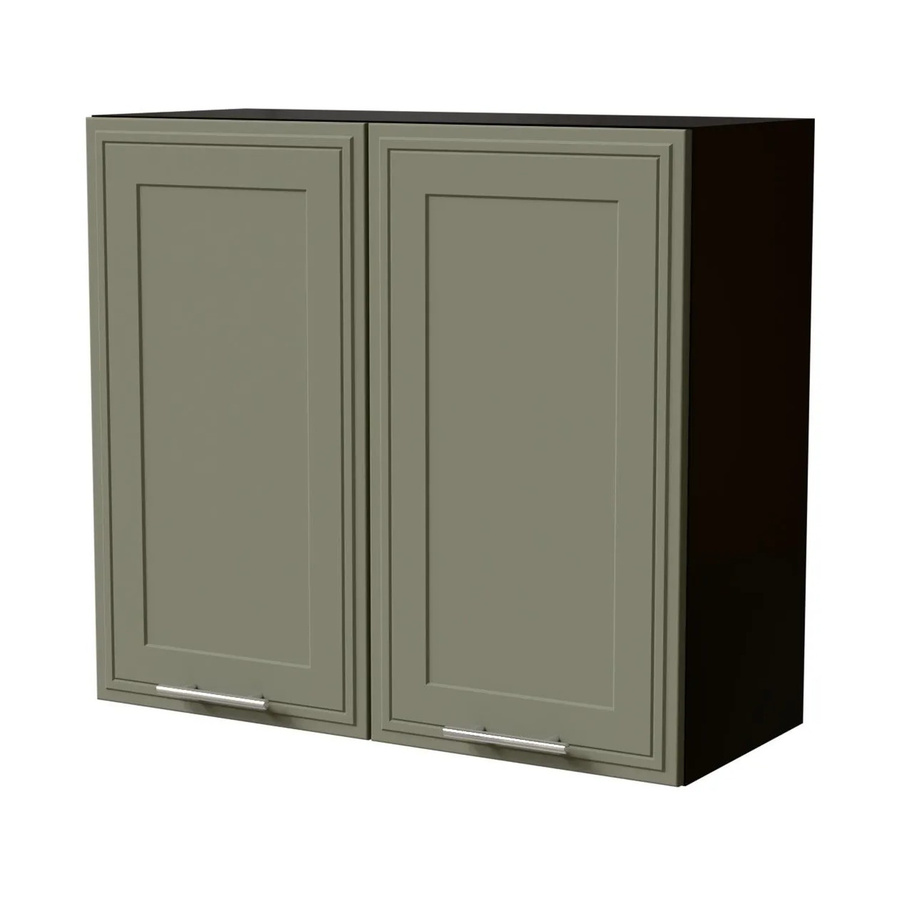 Feldmann-Wohnen Hängeschrank Salo in Schwarz und Reed Green Matt mit Kassettenoptik, B/T/H: 80 x 32,5 x 72 cm - Bild 2