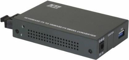 KTI Networks KC-300D-C Glasfaser-Interface Multimode mit SC-Anschluss und Ethernet/LAN in Schwarz - Bild 1