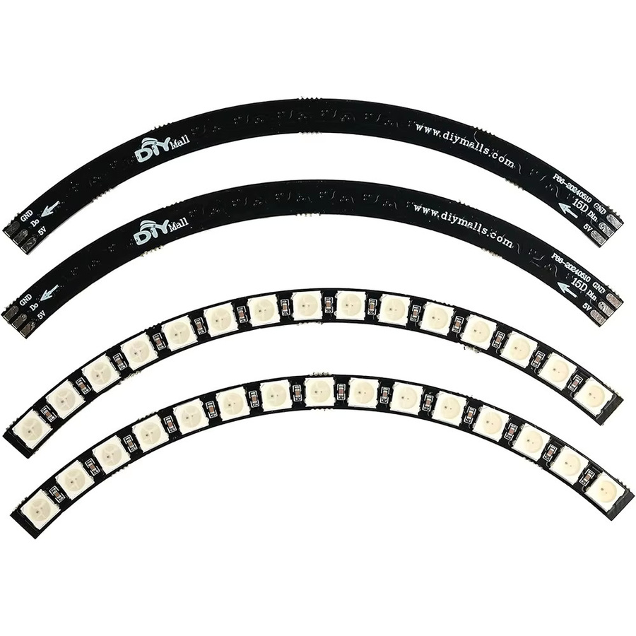 DIYmalls RGB LED Ring mit 60 WS2812B 5050 LEDs in Multicolour für Arduino und Raspberry Pi - Bild 1