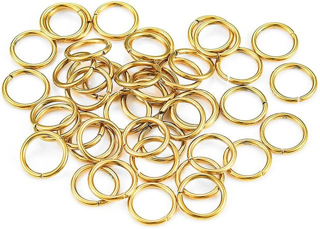 YULIN Sprengringe Edelstahl, gold, 0.8 x 5 mm, Unisex - Bild 1