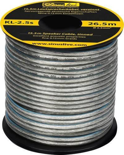 Sinuslive KL-2,5S Lautsprecherkabel Silber 1 x 2,5mm² 15,5m - Bild 1