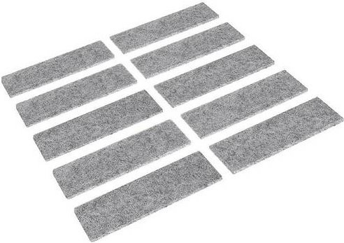 BERNSTEIN Filzaufkleber für Elektronik, Grau, B/T/H: 100 x 25 x 3 mm - Bild 1