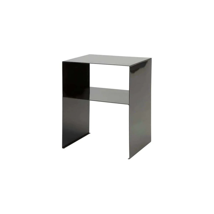House Doctor Beistelltisch Fari aus Stahl in Schwarz glänzend im industriellen Design - Bild 1