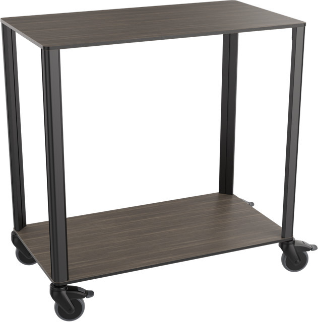 QUATRO Eleganter Servierwagen in Walnuss mit Rollen, B/T/H: 90 x 51 x 92 cm - Bild 1