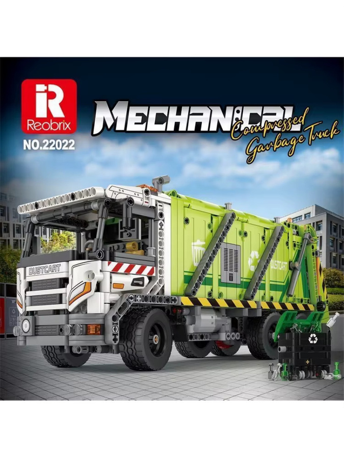 Reobrix 22022 Kompressions-Müllwagen, elektrischer ferngesteuerter Baustein - Bild 5