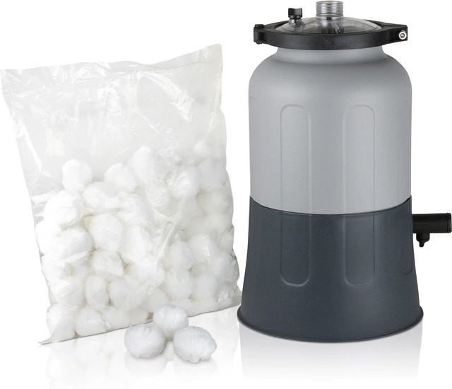 Gre Filteranlage mit Aqualoon Filterbällen in Grau, Durchfluss 3,8 m³/h, Anschluss 32/38 mm - Bild 1
