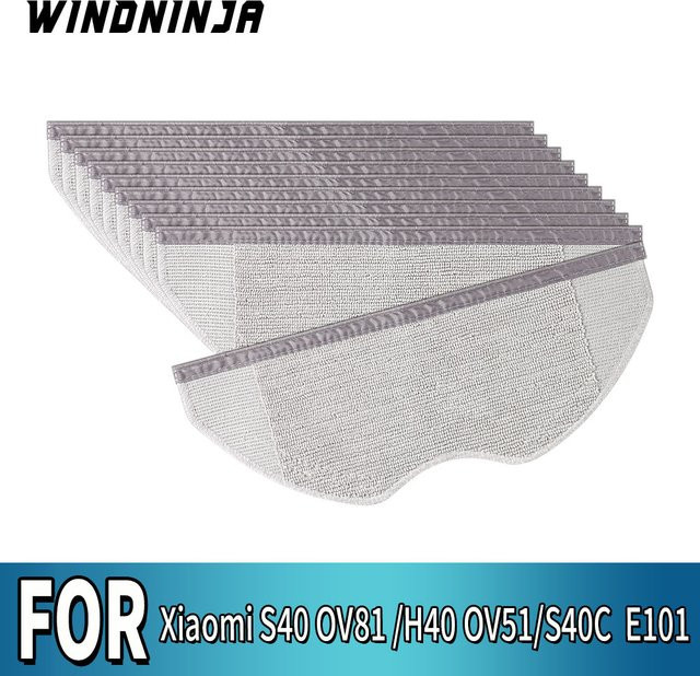 WINDNINJA Ersatz-Mopptücher in Weiß passend für Xiaomi S40 S40C H40 OV81 E101 OV51 Mop-Pads - Bild 1