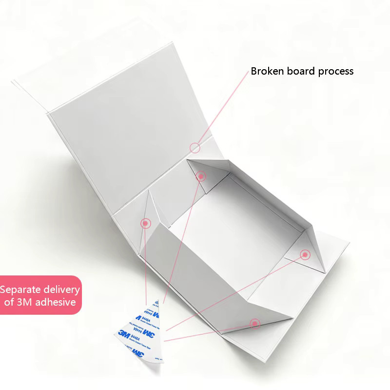 Luxuriöse magnetische Geschenkbox aus Papier in Blau für Schmuck, Kosmetik oder Kleidung mit individuellem Logo-Druck - Bild 5