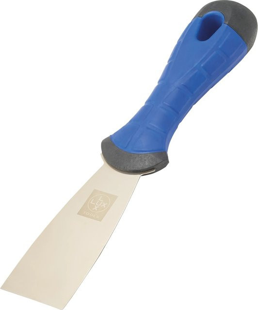LUX-TOOLS Spachtel Comfort aus Edelstahl in Blau mit rutschfestem Griff, Breite: 40 mm - Bild 1