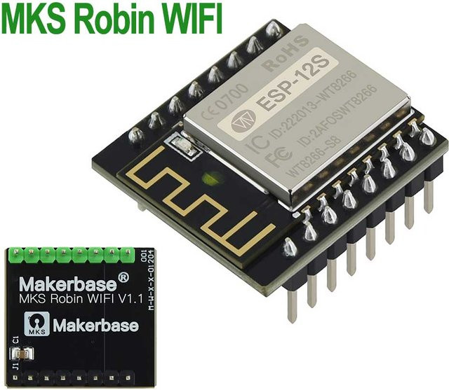 MKS Robin WIFI V1.1 Wireless Router ESP8266 Modul in Schwarz für MKS Robin Nano 3D Drucker Motherboards zur APP Fernsteuerung - Bild 1