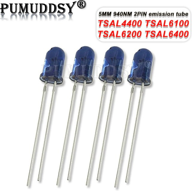 10 Stück PUMUDDSY Infrarot-Emissions-Dioden 940nm 2-polig in 3mm und 5mm für TSAL4400 TSAL6100 TSAL6200 TSAL6400 blau - Bild 1