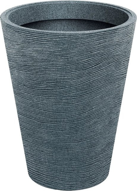 Prosperplast Blumentopf Tubra Mittel in Granit Grau, Durchmesser: 48 cm, Höhe: 60 cm - Bild 1