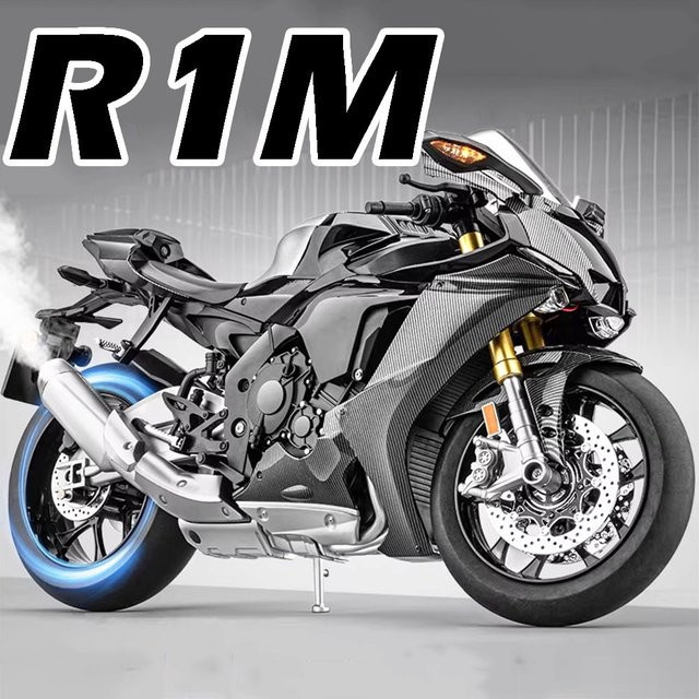 MAKEDA R1M Spray Spielzeug Modell Motorräder, Metalldruckguss, 1:6, mit Sound und Licht - Bild 1
