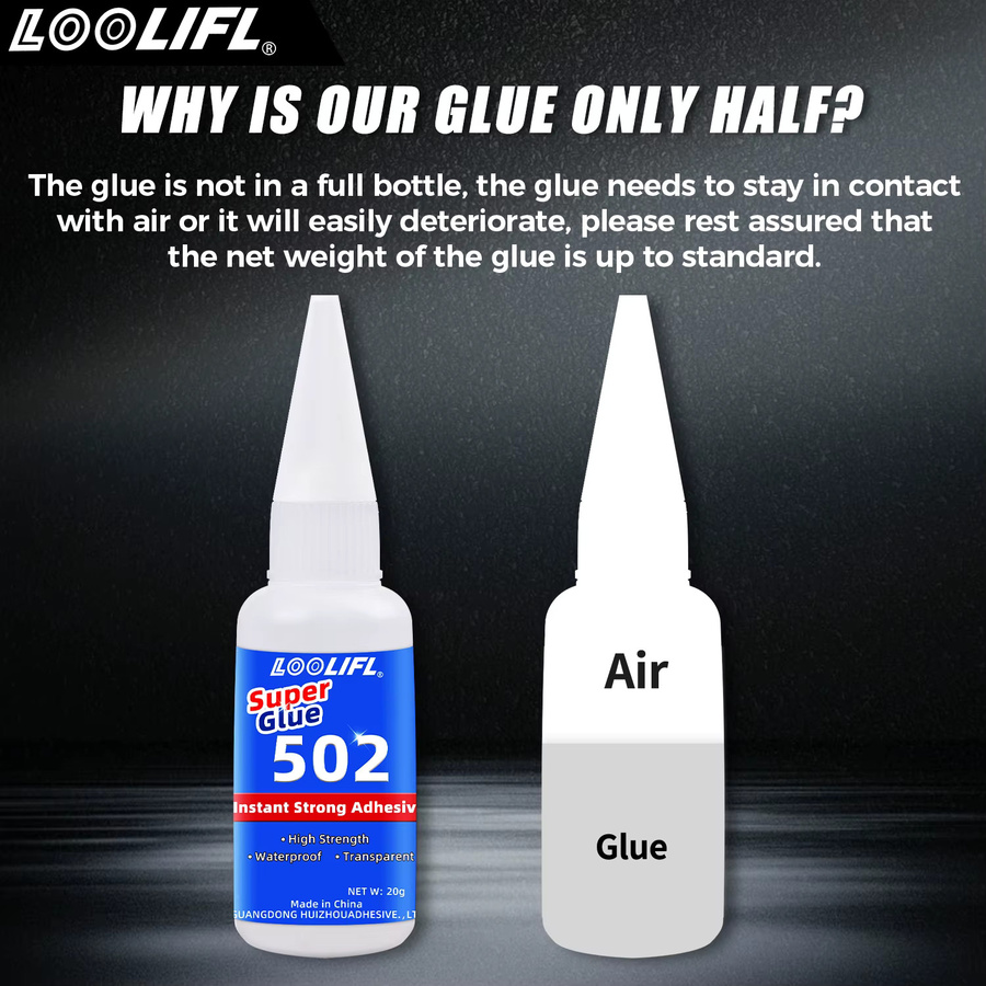 LOOLIFL 502 Superkleber transparent, hochfester Sofortkleber für Metall, Kunststoff und PVC, 20 g - Bild 6