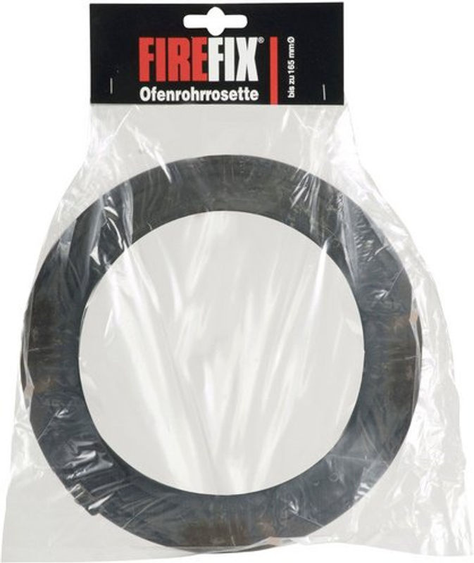 FIREFIX Ofenrohrrosette aus Stahl in Schwarz, Durchmesser: 13,5 cm, Länge: 18,5 cm - Bild 2