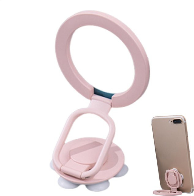 Magnetischer Handyhalter mit Schnellverschluss und Saugnapf für Auto-Armaturenbrett sowie Schreibtisch, erhältlich in Schwarz und Pink - Bild 1