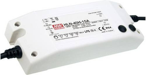 Mean Well HLN-40H-24A LED-Treiber, dimmbarer LED-Trafo in Weiß, 40W, 14.4 - 24 V/DC, Konstantspannung und Konstantstrom mit PFC-Schaltkreis - Bild 1