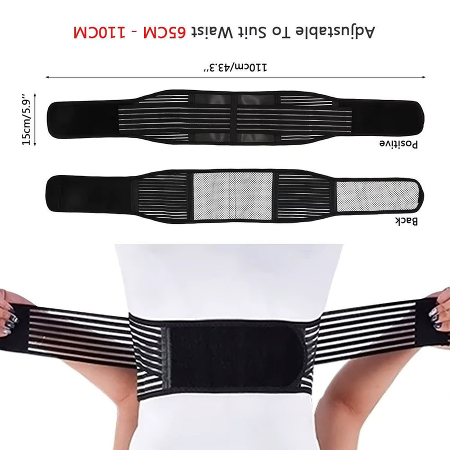 Unisex Magnetischer Rückenstützgürtel mit Selbsterwärmung und Massagefunktion - Bild 4