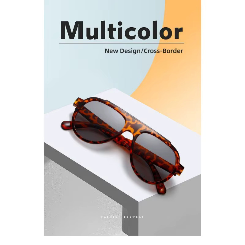 Samjune Sonnenbrille, Rund, Vollrand, Kunststoff, Braun, Unisex - Bild 2