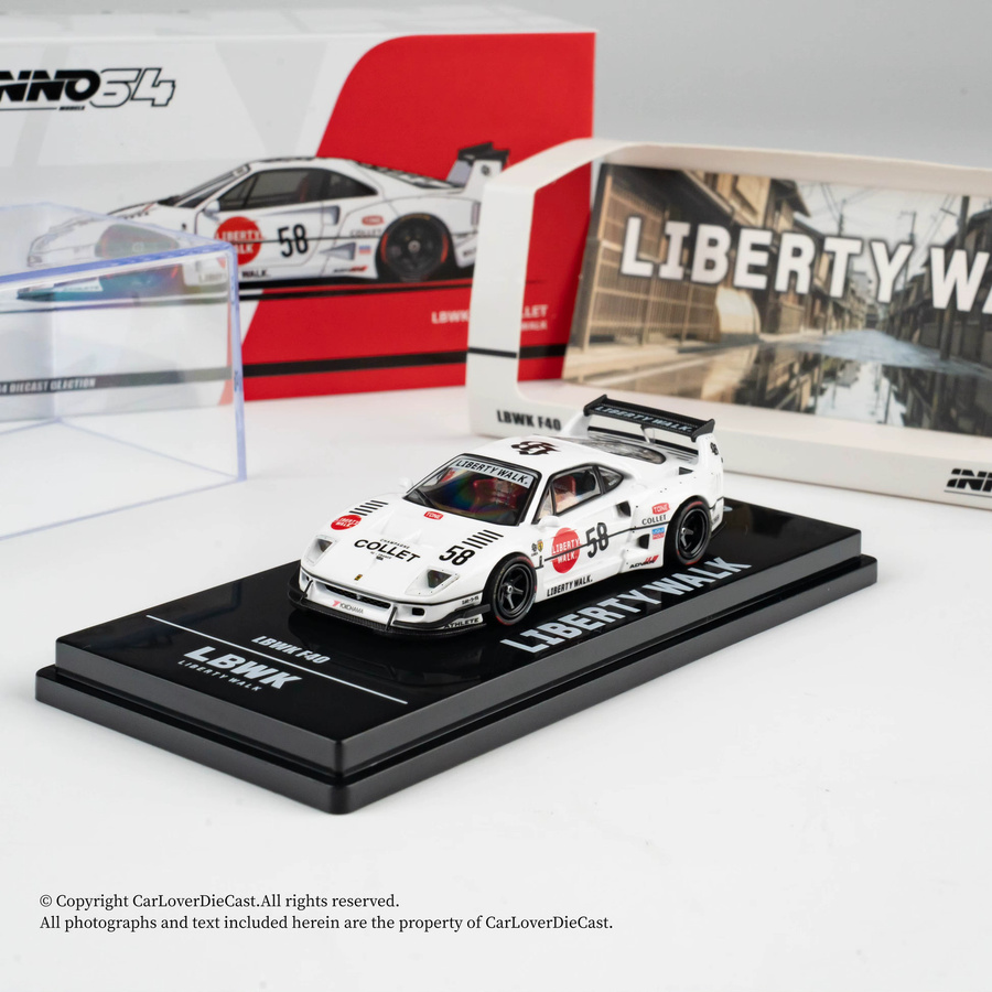 INNO LBWK F40 COLLET Diecast-Modellauto, 1:64, Weiß - Bild 2