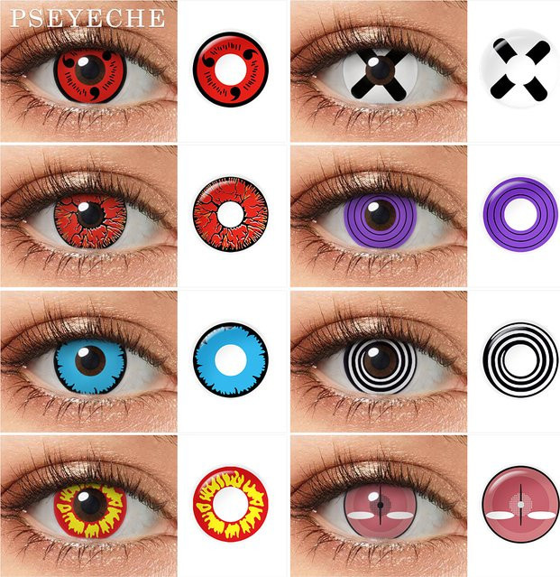 Pseyeche Sharingan Rinnegan Kontaktlinsen, 14 mm, Cosplay - Bild 1