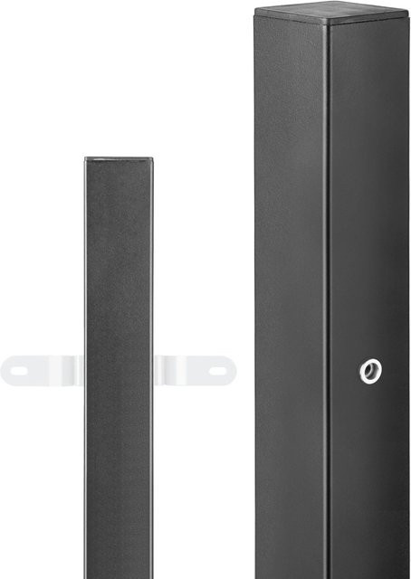 Chaussee Zaun-Mittelpfosten aus Aluminium in Schwarz Matt, B/T/H: 5,1 x 5,1 x 150 cm - Bild 1