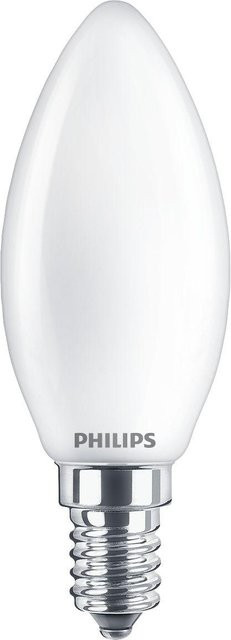 Philips LED-Leuchtmittel Kerzenform E14, 2er Set, Warmweiß, H x Ø: 9,7 x 3,5 cm - Bild 1