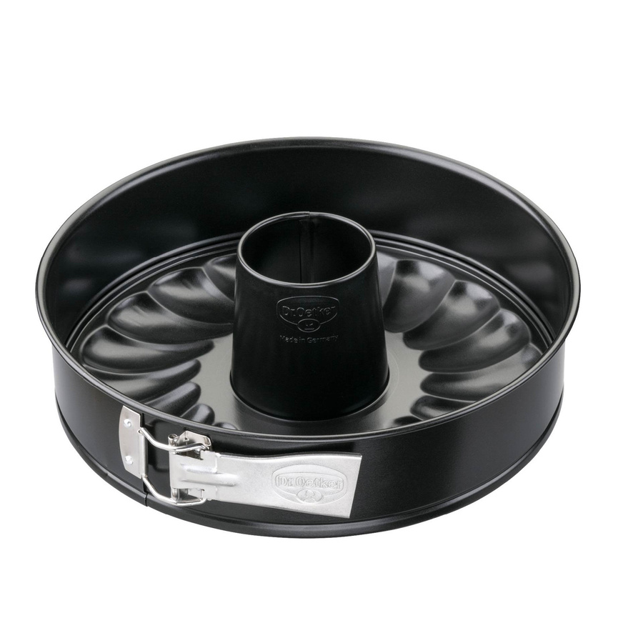 Dr. Oetker Springform Classic mit Flach- und Rohrboden, Durchmesser: 28 cm, Schwarz, Antihaftbeschichtet - Bild 1