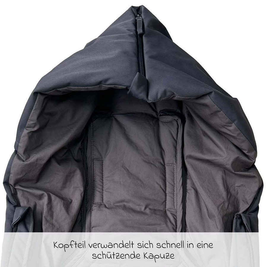 Kaiser Daunen-Fußsack Downy XL für Kinderwagen und Buggy in Anthrazit - Bild 3
