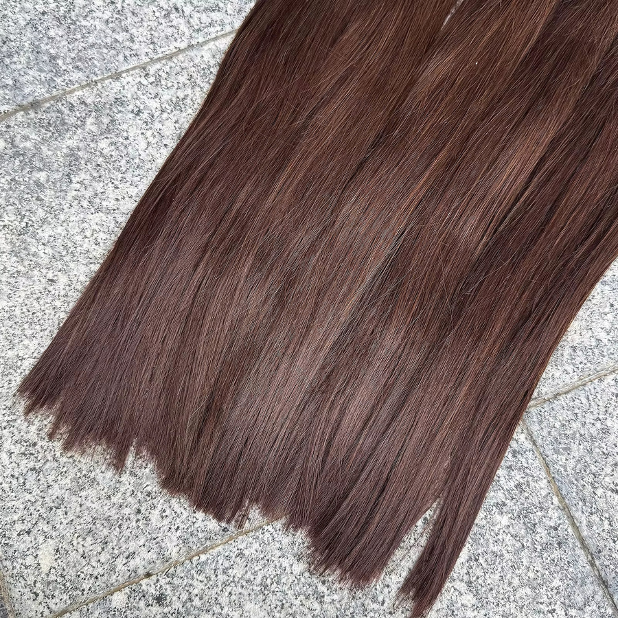 Magic Wave Remy Echthaar-Haarbündel, schokoladenbraun, gerade, Damen - Bild 3
