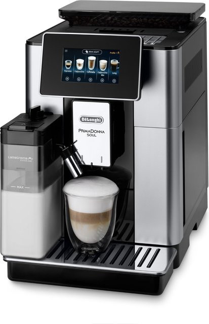 De'Longhi PrimaDonna Soul ECAM 610.55.SB Kaffeevollautomat in Silber/Schwarz - Bild 1