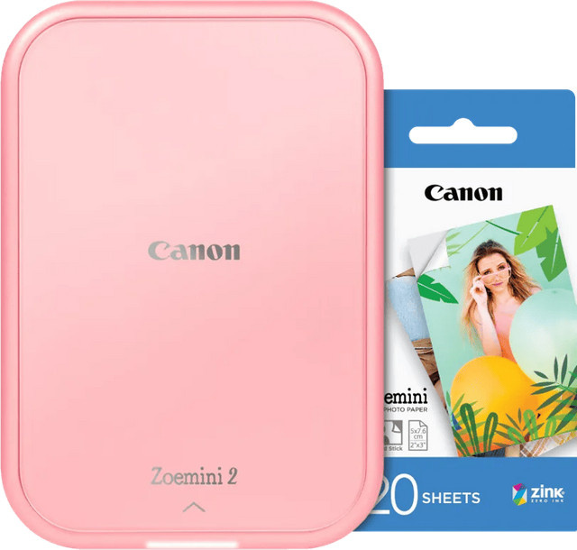 Canon Zoemini 2 Instant Kamera in Rosa mit 20 Bögen Fotopapier und Bluetooth-Funktion - Bild 1