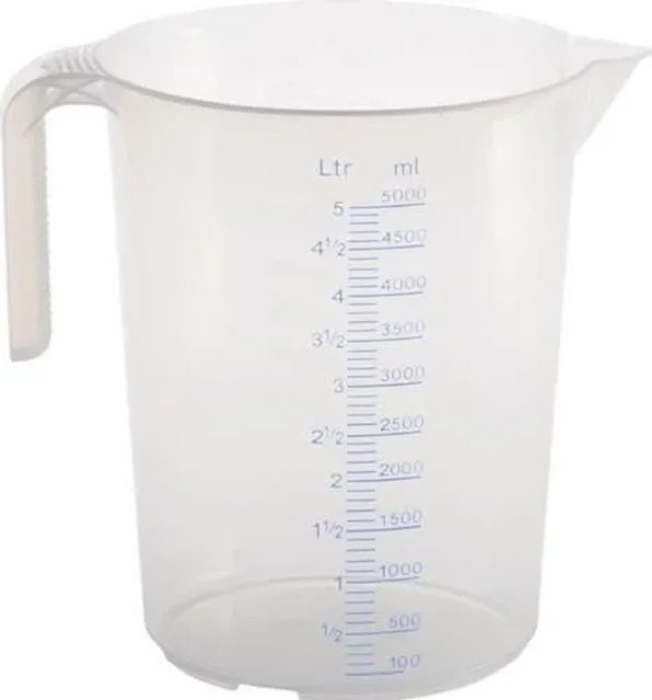 Hünersdorff Messkanne aus Polypropylen in Transparent mit 5000 ml Füllmenge - Bild 1