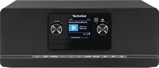 TechniSat DIGITRADIO 372 CD IR Internetradio mit DAB+ und CD-Player, schwarz - Bild 1