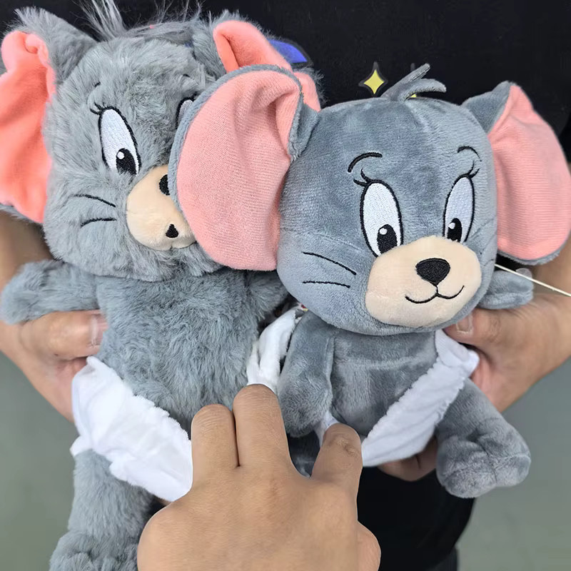 HUGKIS Tom und Jerry Plüschtiere, Tom Katze und Tefie Maus, 18 cm - Bild 4