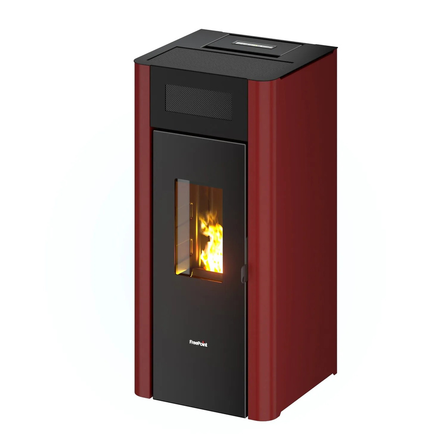 FREEPOINT Pelletofen Amaranto 9 in Bordeaux Rot mit 8,5 kW Leistung und WLAN-Funktion - Bild 3
