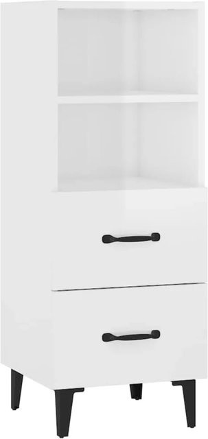 vidaXL Sideboard Hochglanz-Weiß aus Holzwerkstoff, B/T/H: 34,5 x 34 x 90 cm - Bild 1