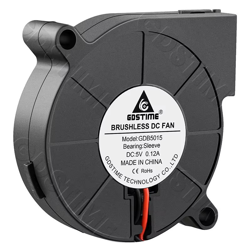 Gdstime 5015 Zentrifugal-Kühlventilator für 3D-Drucker, Turbo-Kühler mit USB-A Anschluss, Schwarz, B/T/H: 5,0 x 5,0 x 1,5 cm - Bild 2