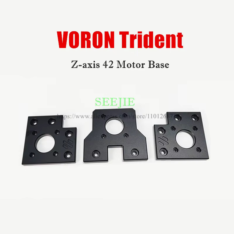SEEJIE VORON Trident Ganzmetall Z-Achse 42 Motorbasis, Lagersitz und Führungsschienensitz in Schwarz für 3D-Drucker, CNC-gefertigt - Bild 2