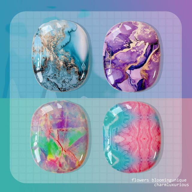 Transparente TPU-Schutzhülle für Apple AirPods Max Bluetooth-Kopfhörer in Blau - Bild 1