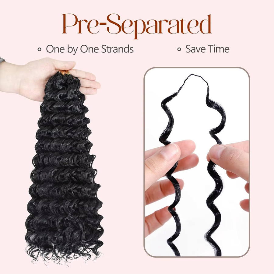 Sterly Echthaar-Locken Haarverlängerungen, kleine Wellen-Spiralen - Bild 2